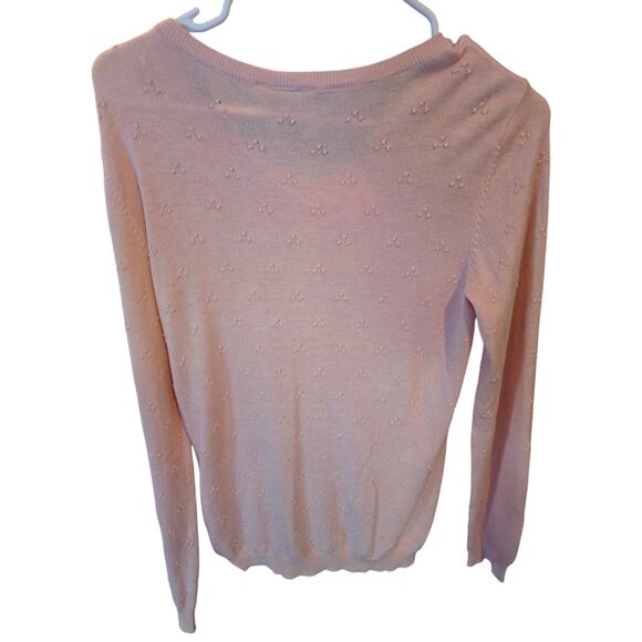 Fransa Zudot Cardigan Sweater S Womens Long Sleeve Pink Buttons Grandma Core - Picture 7 of 7